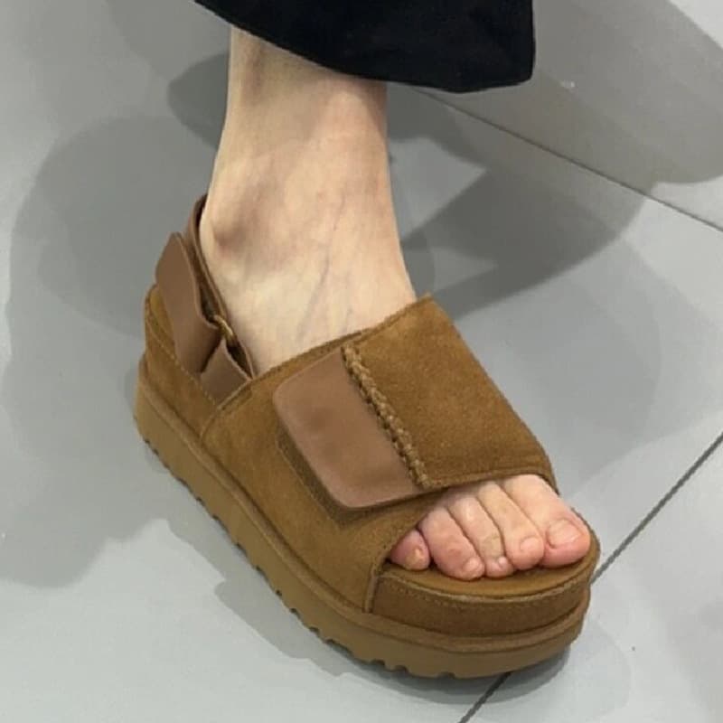 Niche Design Open-Toe Platform Thick-Sole Sandals for Women Summer Fashion Versatile Roman Style Beach Shoes (Excluding Tax)