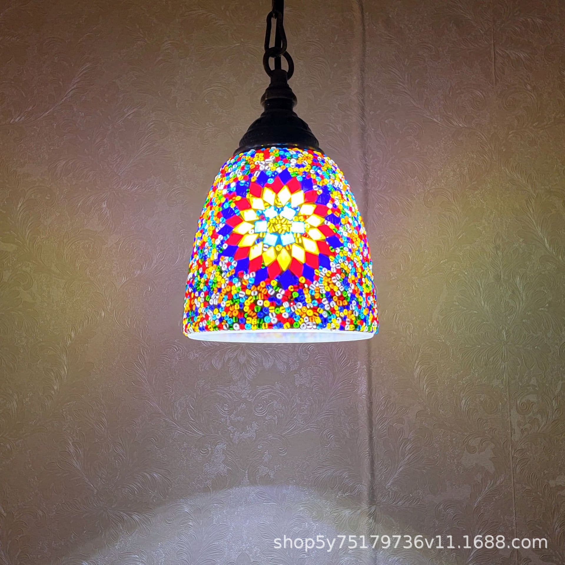 Ethnic Style Wall Lamp Retro Nostalgic Romantic Handmade TV Wall Balcony Aisle Corridor KTV Cafe Chandelier