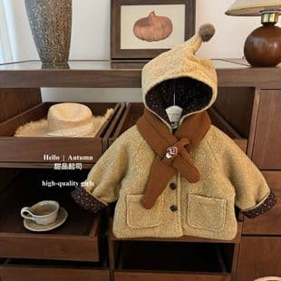 Sweet Cheese Forest Elf! Original girl Korean style wool coat lined thick stylish jacket