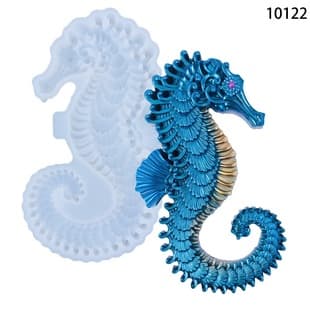 Seahorse Silicone Mold DIY Resin Wall Hanging Semi-3D Seahorse Living Room Entryway Decor Resin Casting Mold