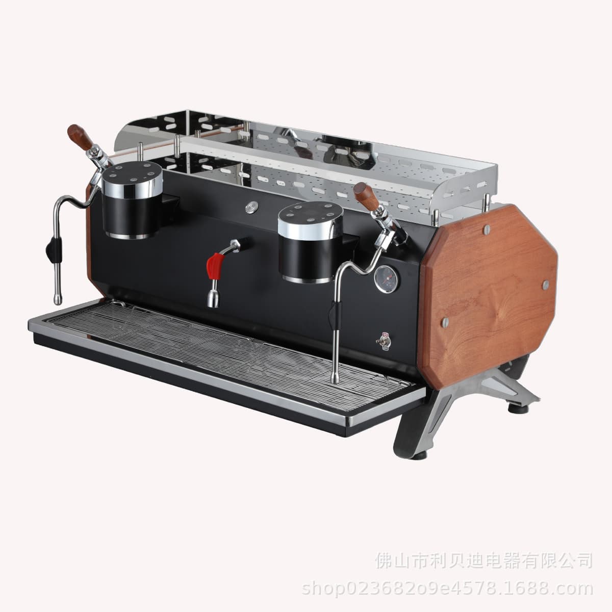 LYBETY LBT-835 Italian semi-automatic coffee machine double-head large coffee shop equipment 304 stainless steel