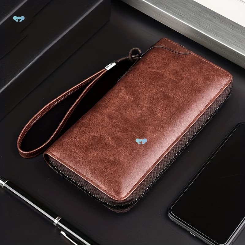 Men's Wallet, Men's Passport Bag, Men's High-Quality Faux Leather