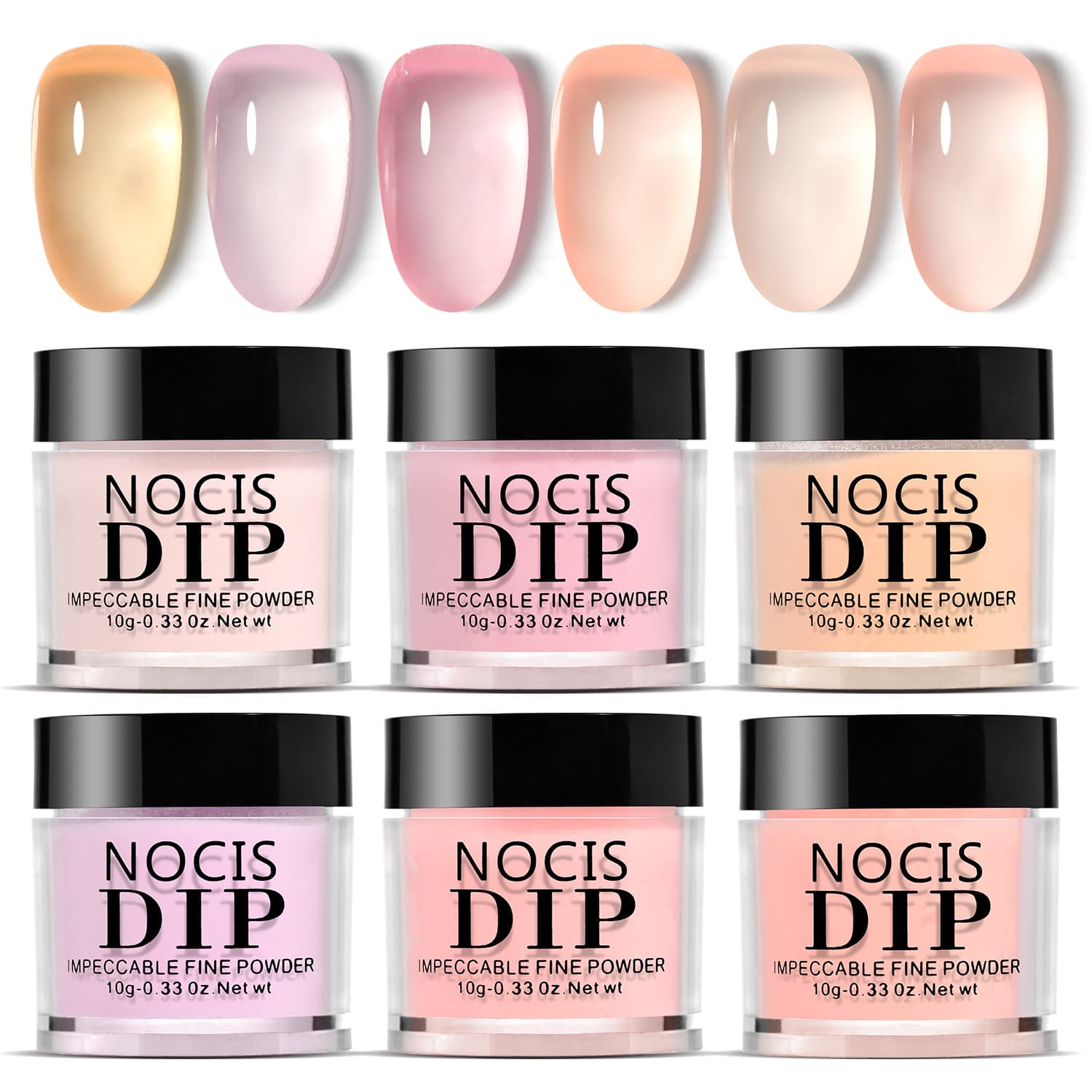 NOCIS cross-border manicure 6-color dipping powder set-01 DIP Dipping powder set