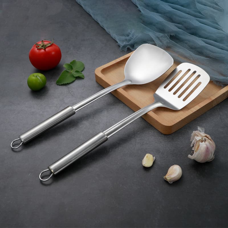 304 stainless steel kitchenware set sanded spatula extended frying spatula household kitchen cooking supplies spatula