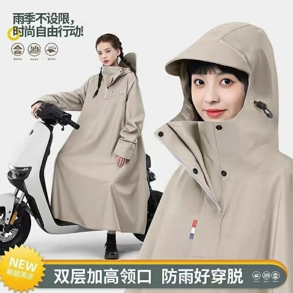 Electric vehicle raincoat, full-body anti-rainstorm, same style for men and women, long outer wear for adults and vehicles, separated battery, cycling poncho