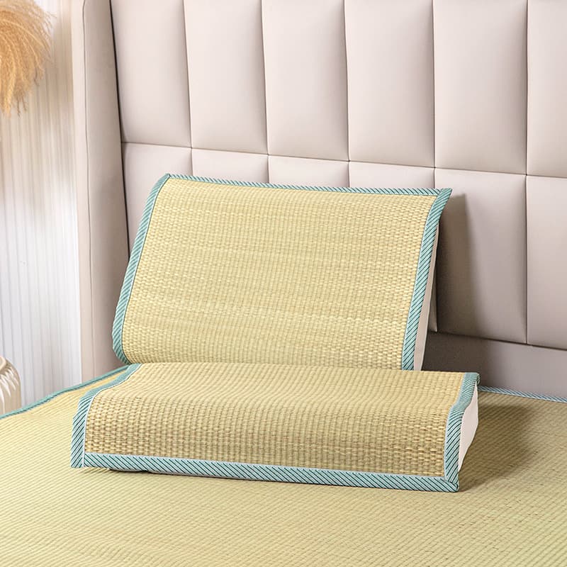 Thickened white hemp fiber single-person straw pillowcase, refreshing pillowcase, rush straw dormitory pillowcase, pillow mat, breathable straw mat, student mat