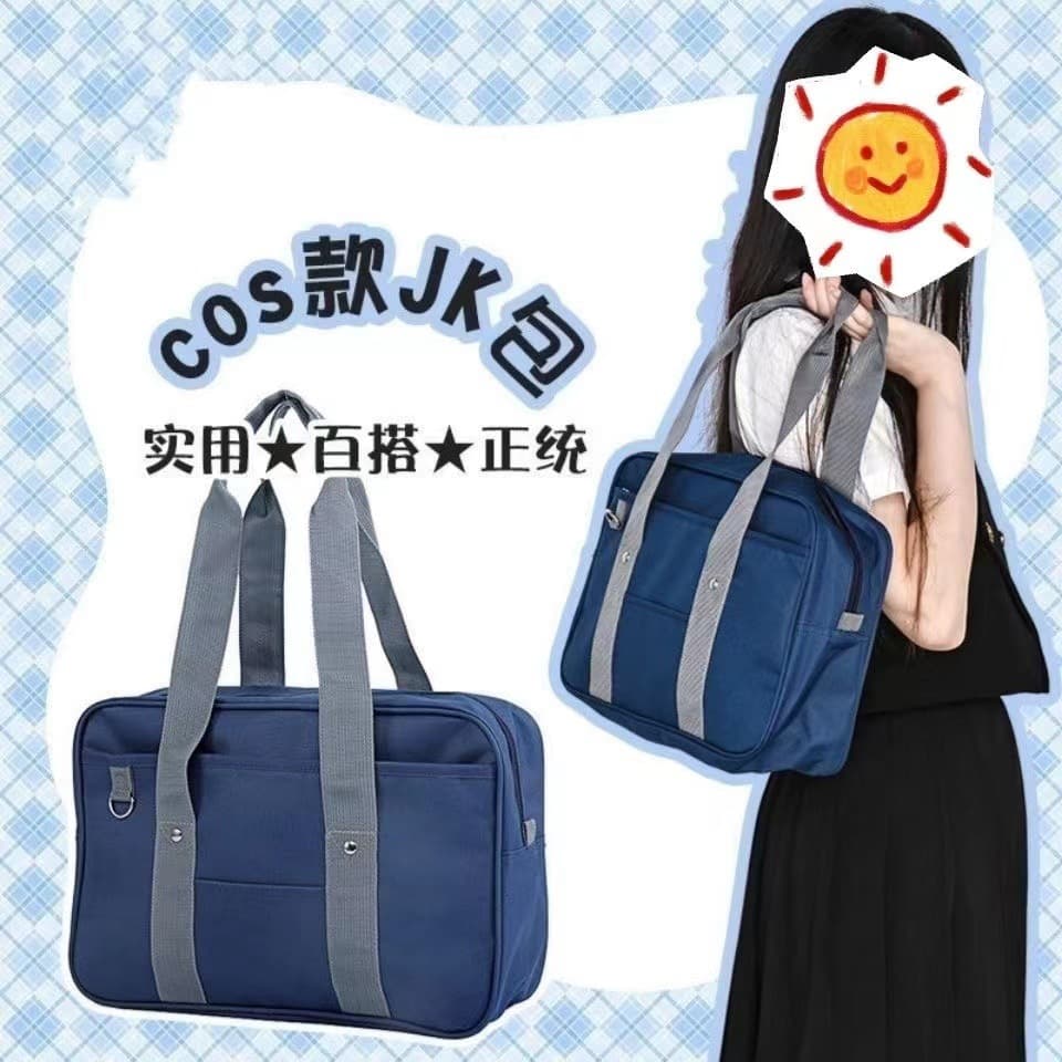 Japanese JK Uniform Bag, School Style Single Shoulder Handbag Commuter Canvas Bag Student Bag Underarm Bag