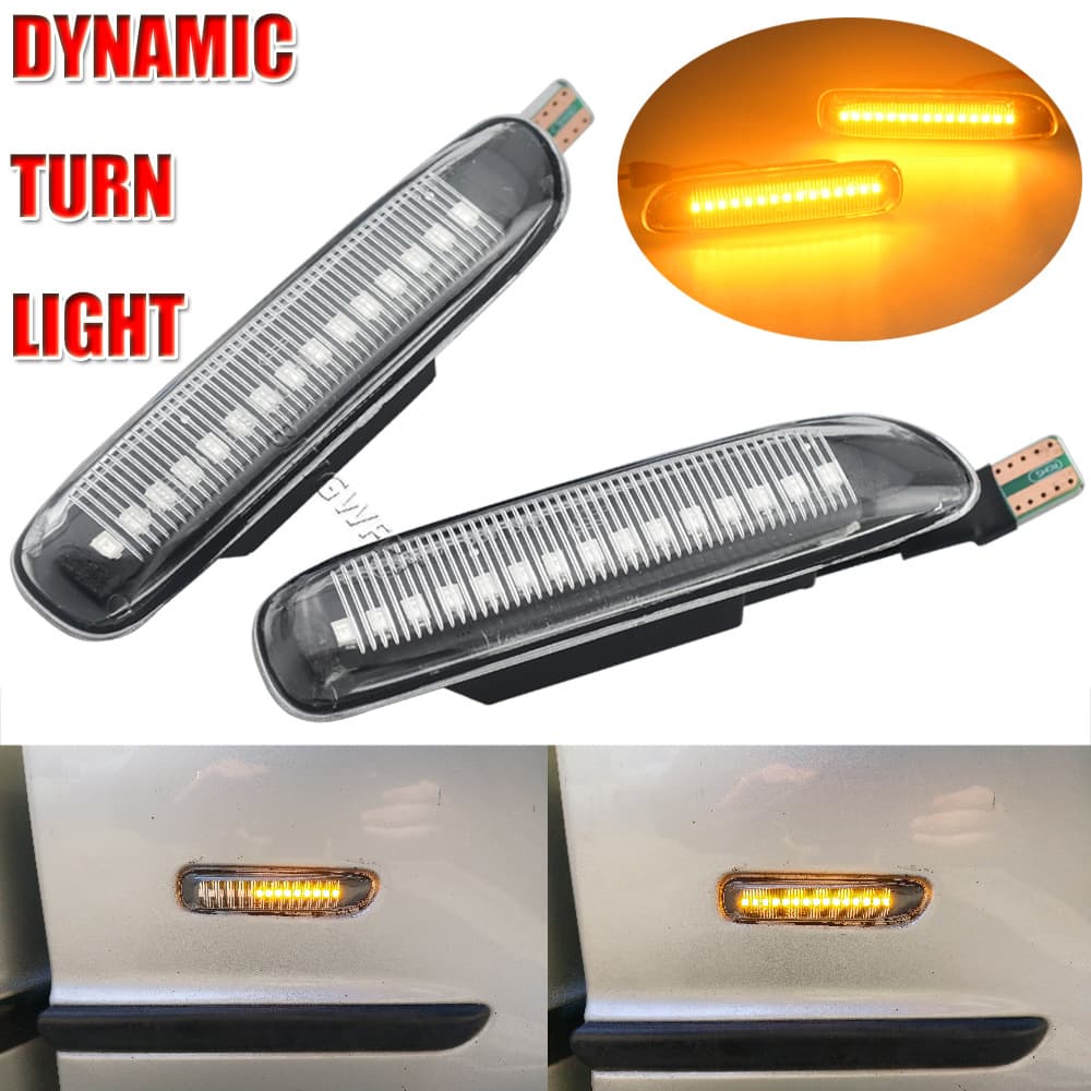 LED Yellow Flowing Turn Signal Side Light for BMW 3 Series E46 1998-2001 Fender Light