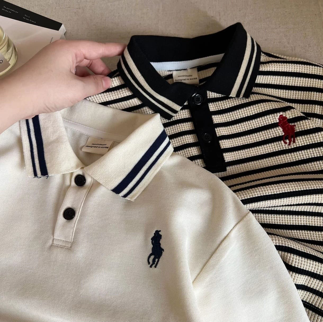 Children's sweatshirts, polo shirts, spring and autumn wear, boys and girls, cartoon long-sleeved collared undershirts, baby's fashionable spring and autumn tops