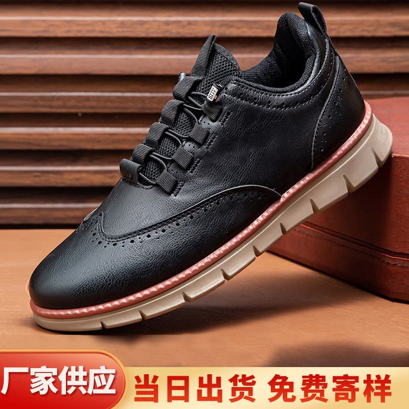 Large Size Spring Autumn Men's Leather Shoes Cross-border Men's Shoes Men's Casual Leather Shoes Amazon Independent Station Foreign Trade Large Size Men's Shoes