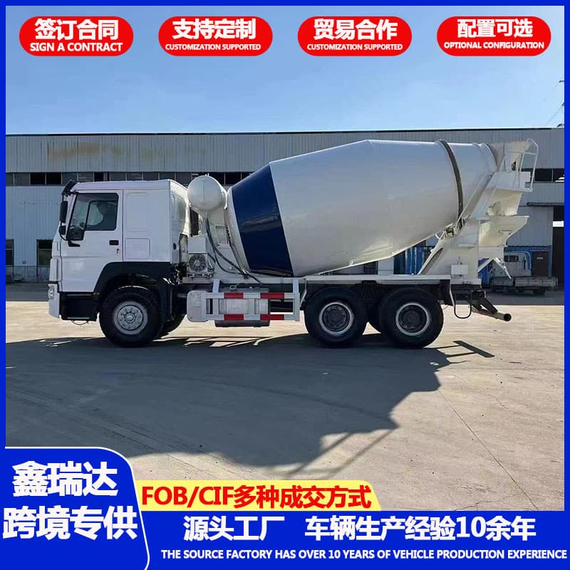 Factory Cross-border Concrete Mixer Truck 10 Cubic Meter Cement Mixer Tank Truck Engineering Transport Mixer Truck