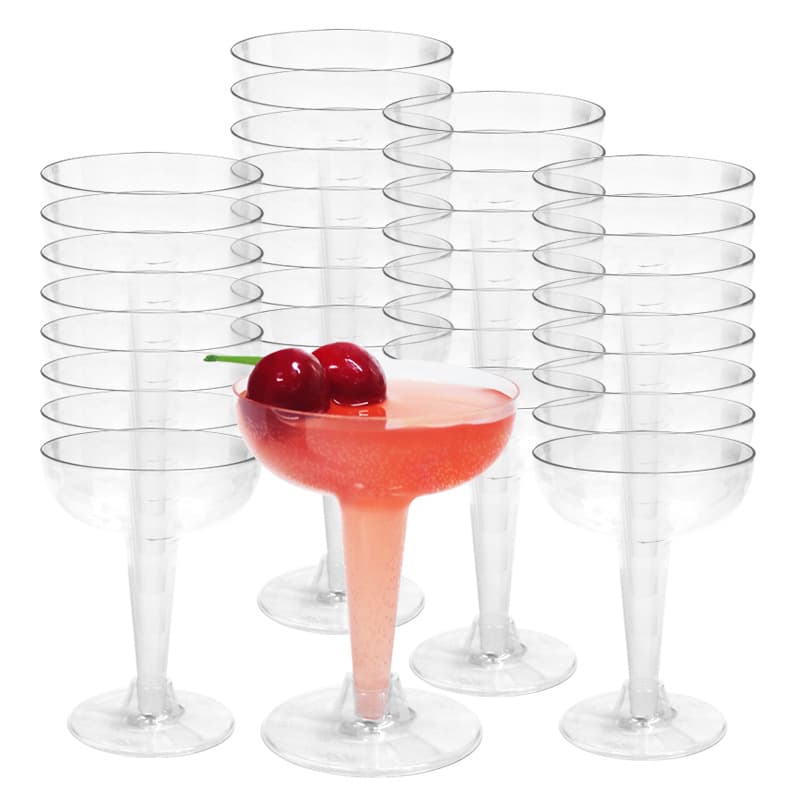 Cross-border disposable cocktail glass party transparent champagne glass PS plastic red wine glass Mani plastic goblet