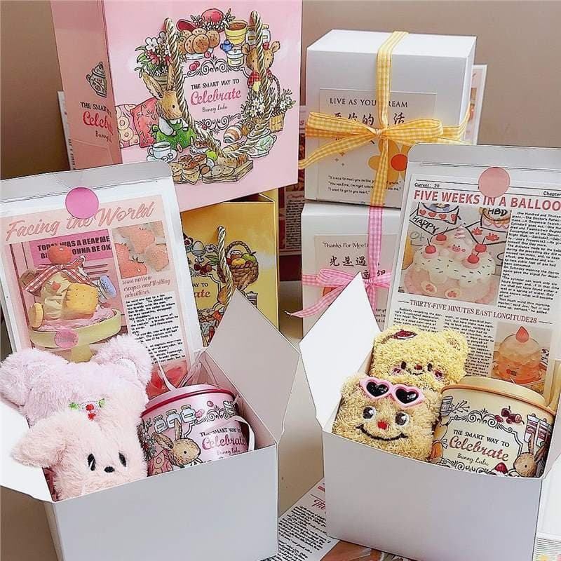 Ins Style Butter Bear Scented Candle Birthday Gift Creative Present for Girls Best Friend Gift Box Bedroom Student