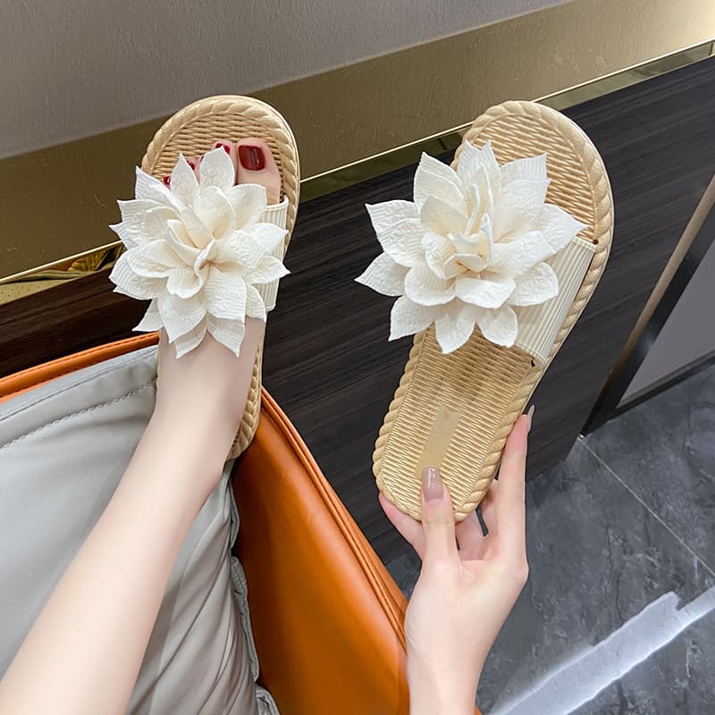 Women's Flat sandals summer new style outdoor comfortable all-match flower sandals wet seaside beach shoes
