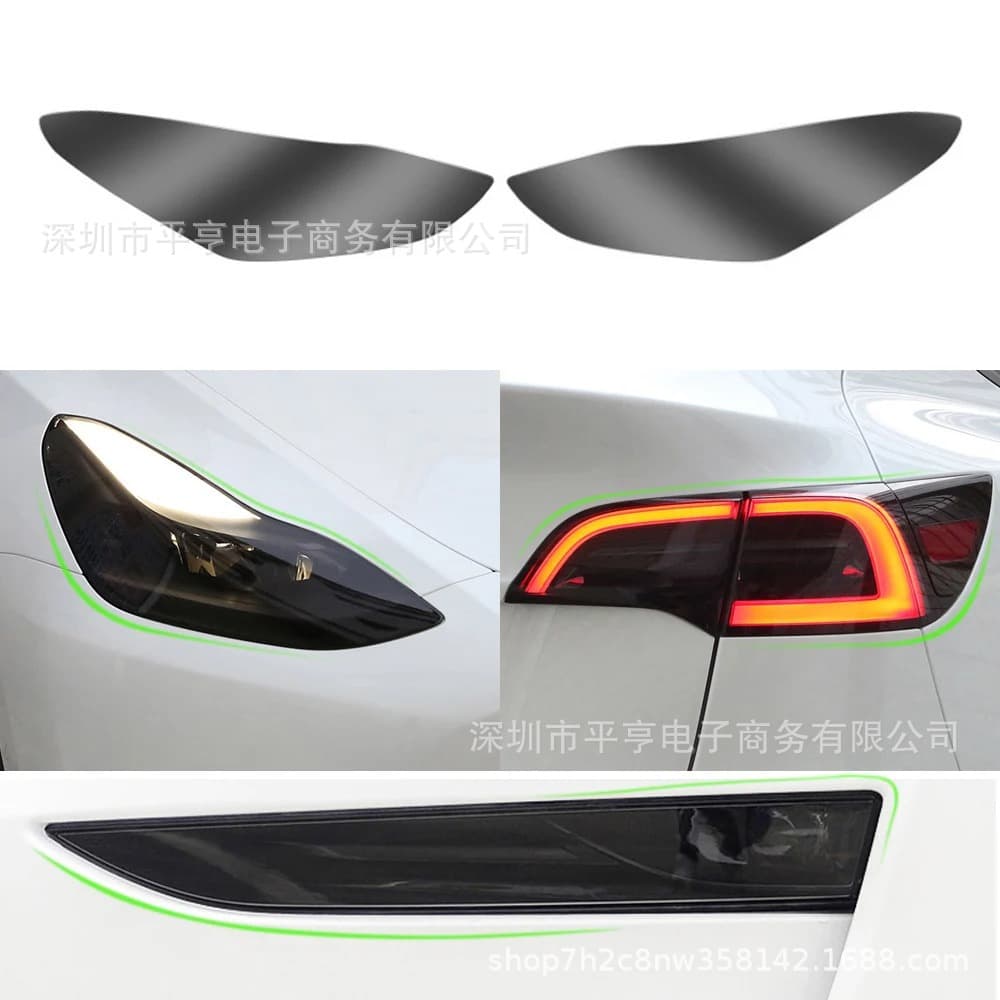 Compatible with Tesla Model 3 Y S X Headlight Protective Film Smoked Tail Light Protection Film Headlight Color Changing Film