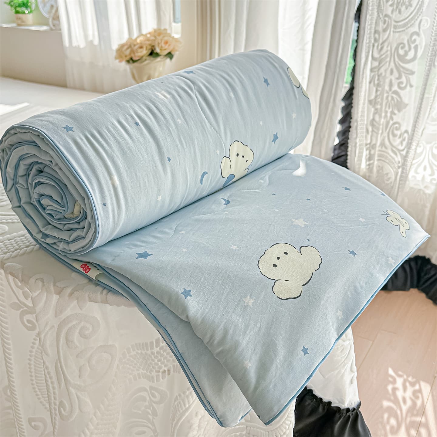 Summer Fresh Class A Washed Cotton Crinkle Gauze Summer Quilt, Dormitory Air Conditioning Blanket, Thin Summer Blanket Wholesale