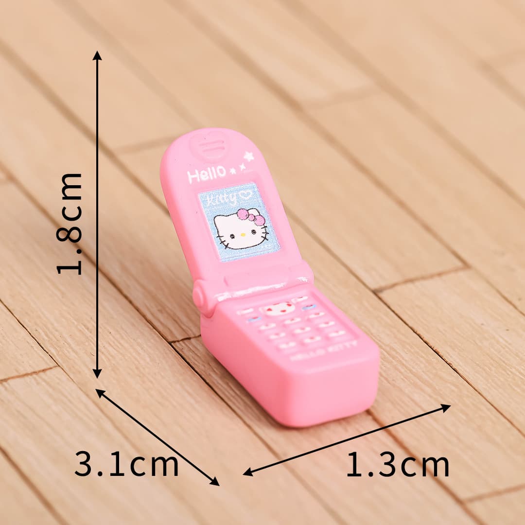 Pastel Pink Cat Mini Appliance Resin Figurine - Record Player, TV, Sewing Machine Micro Scene Decor