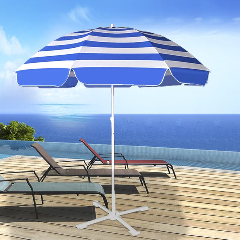 Striped outdoor sun umbrella fixed logo shopping mall scene decoration stall activities beach advertising sunshade umbrella manufacturers