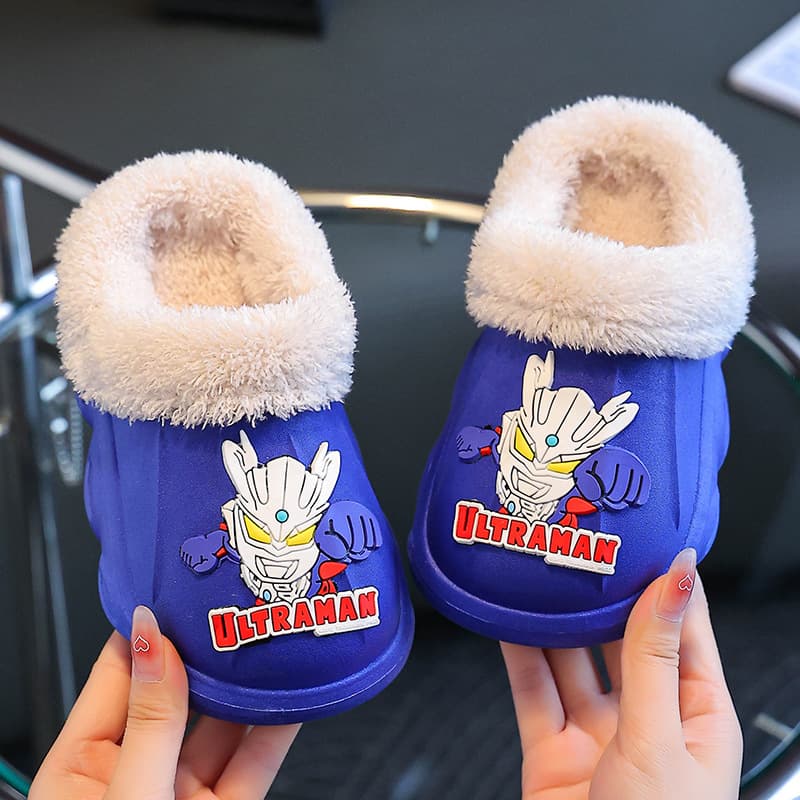 Ultraman Zero Children's Cotton Slippers Winter