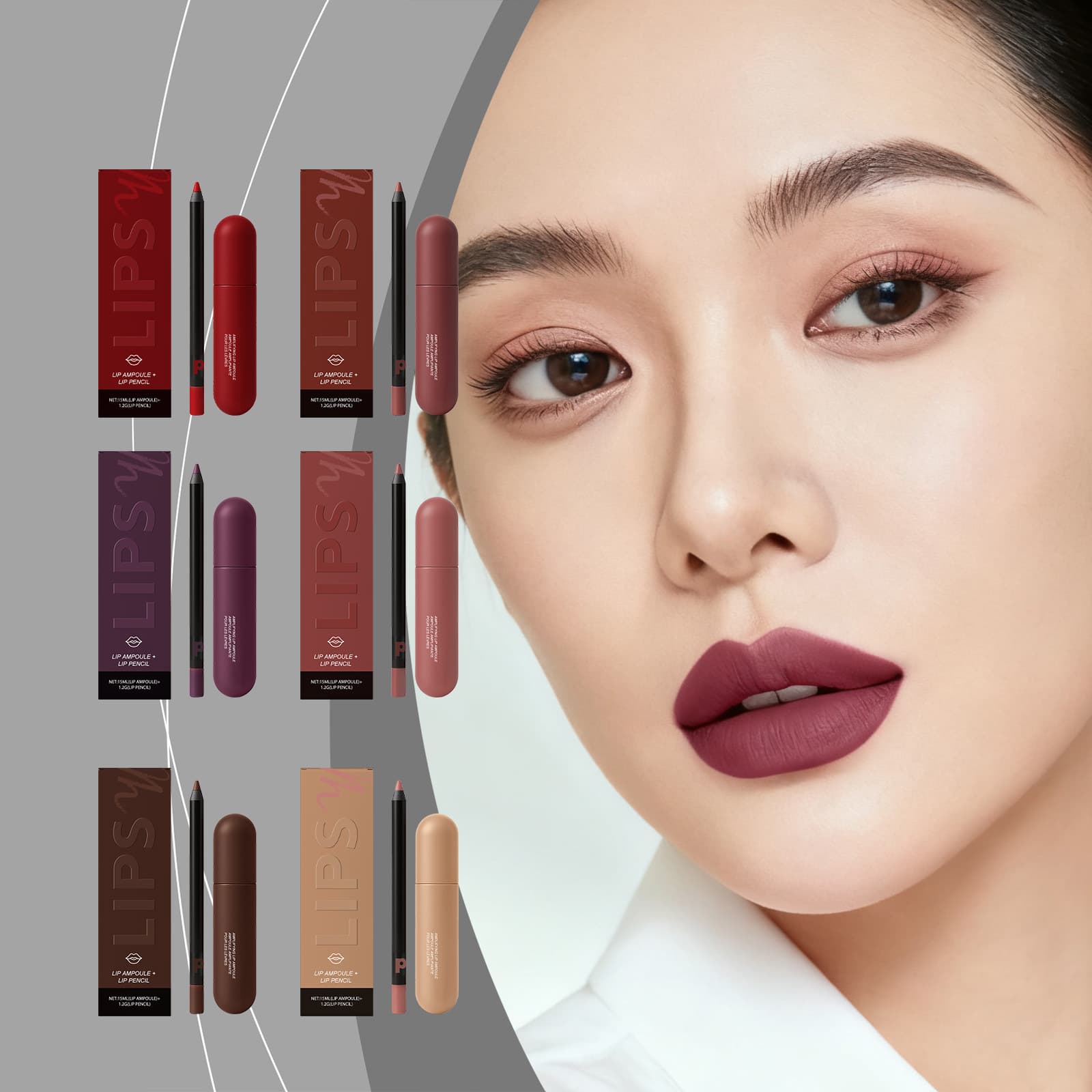 Moisturizing Lip Gloss & Lip Liner: Hydrating, Nourishing, Rich Color, Natural Finish Lip Makeup