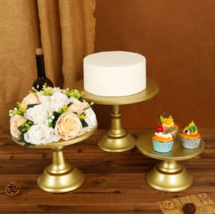 European Metal Cake Stand, Dessert Tray for Milk Tea Shops, High-Footed Serving Plate, Wedding Decoration Prop, Party Cake Display Stand
