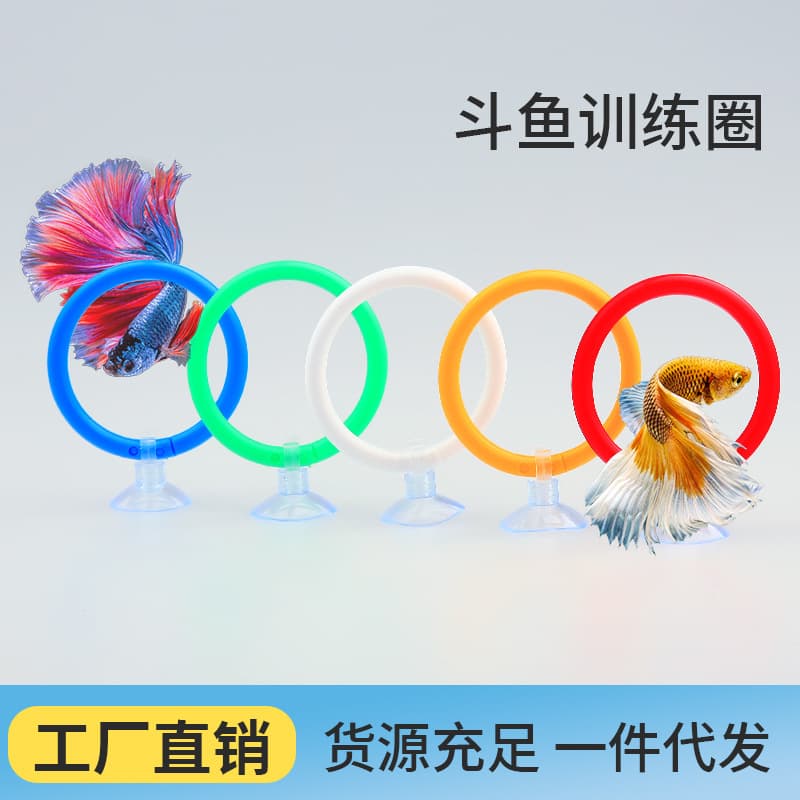 Cross-border wholesale Betta fish training ring, practice ring, Betta fish tail spreading, gill puffing, interactive fish toy training ring