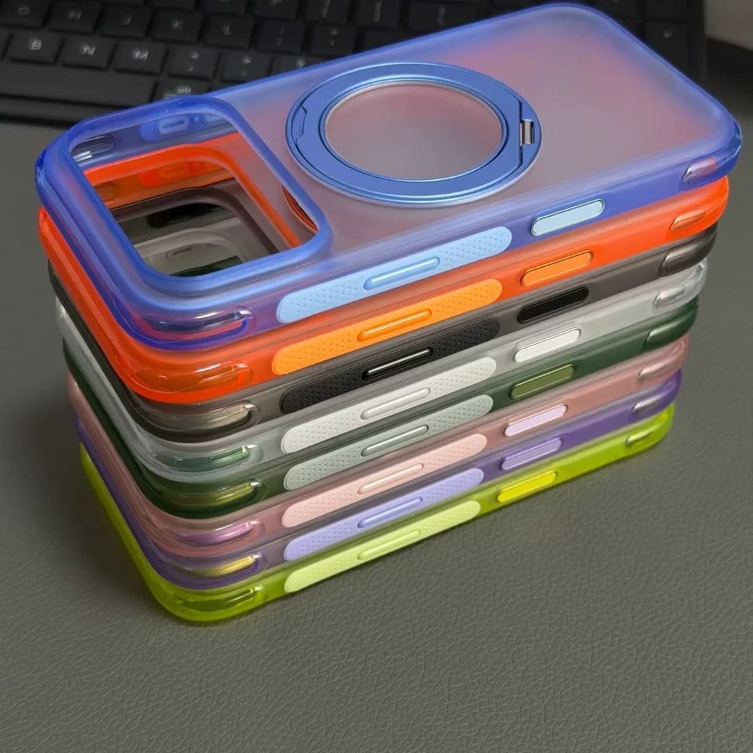Compatible with iPhone 17 Pro Max Case, Skin-Feel Matte Rotating Stand, Magnetic, Apple 16 Shockproof Protective Cover