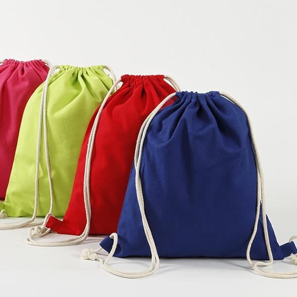 In Stock Large Red Canvas Cinch Drawstring Antique Bead Bracelet Jewelry Storage Bag with LOGO