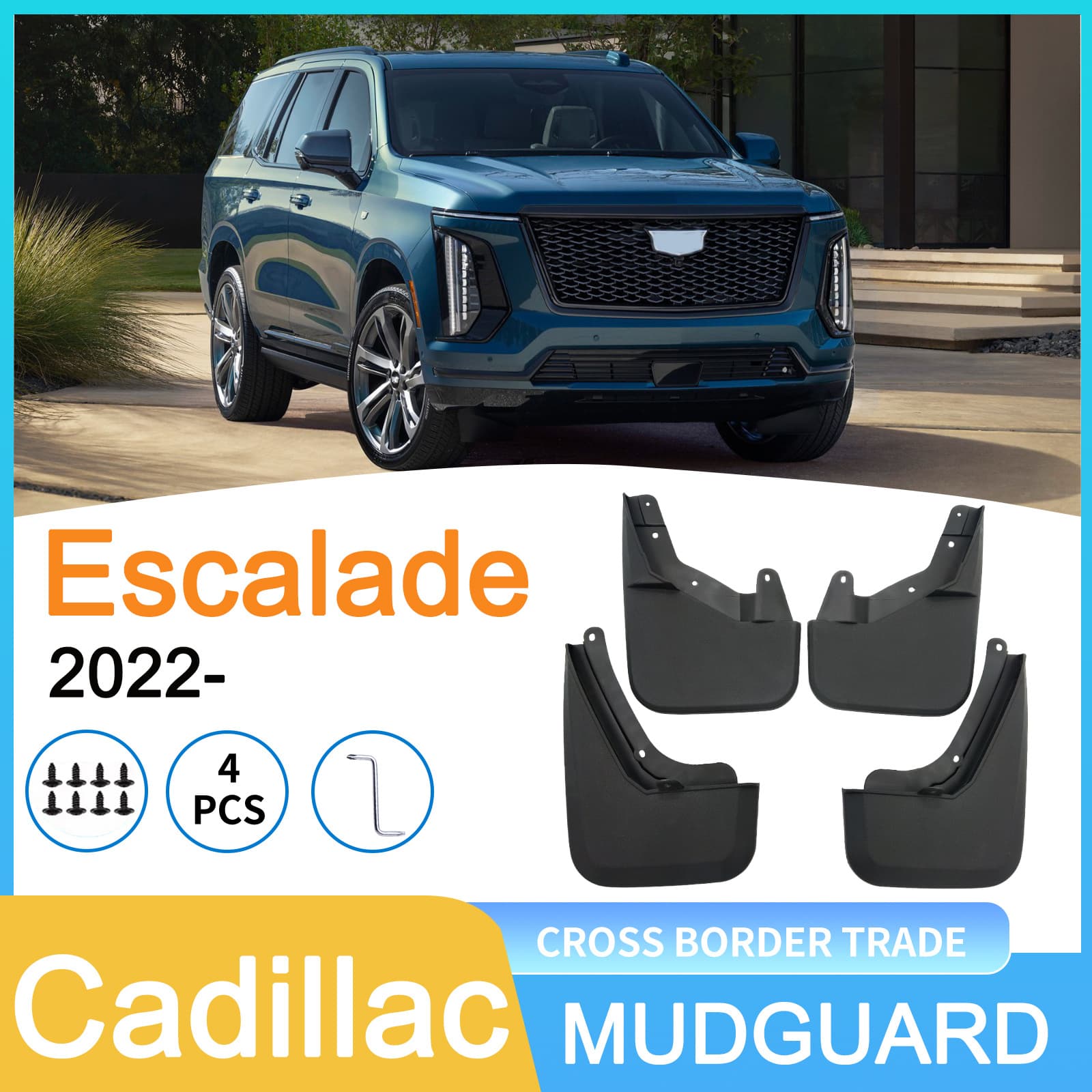 Compatible with Cadillac Escalade 2022 - Cross-border Trade Auto Tire Mud Flaps Drop Shipping