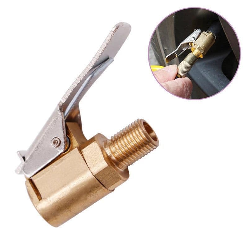 Car Inflator Adapter, American Style Adapter, Threaded Air Nozzle Adapter for Car Inflator