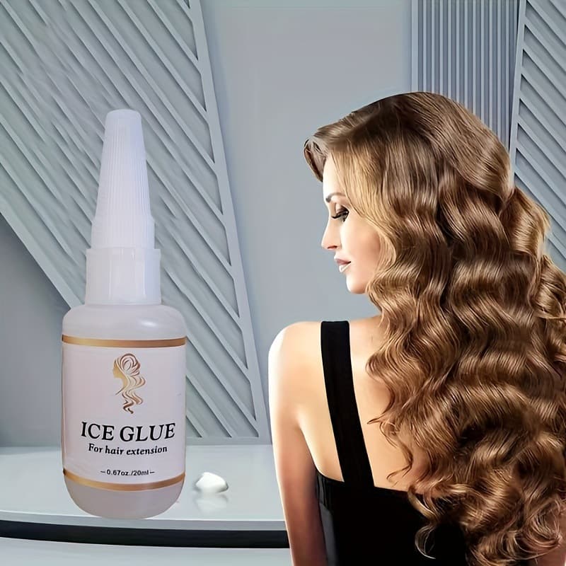 Cross-border new product European and American popular new technology ice glue hair extensions upgraded version seamless hair extensions special transparent ice glue 20 grams