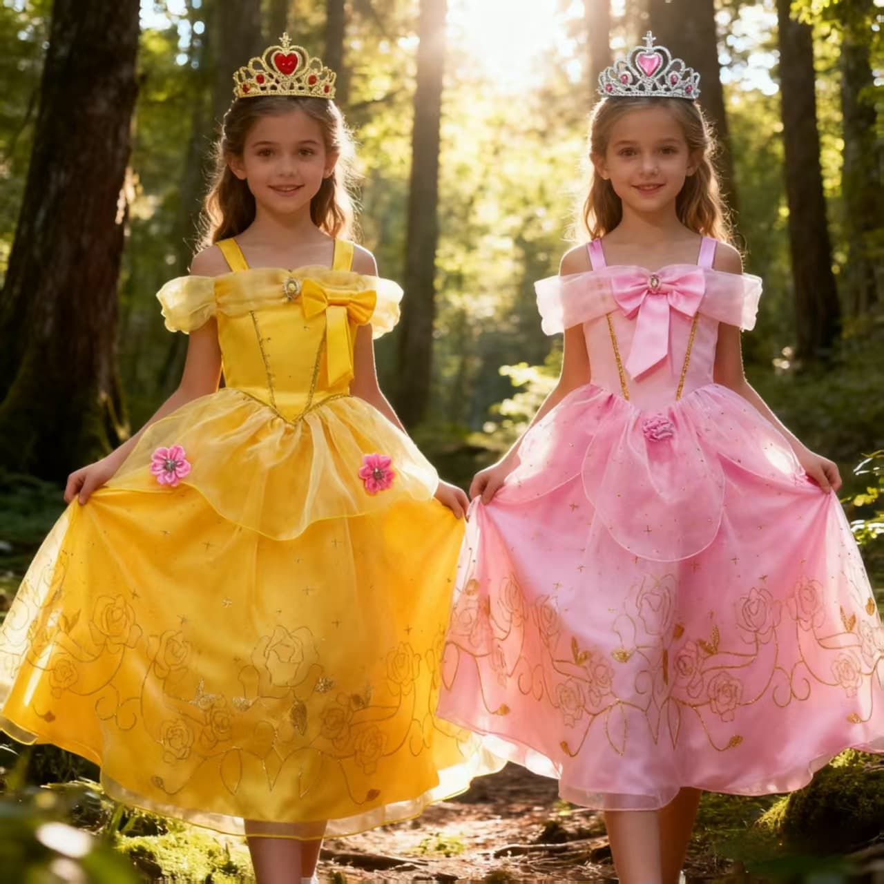 Princess Belle Halloween Tutu Skirt Children's Dress Beauty and the Beast Girls Belle Princess Costume