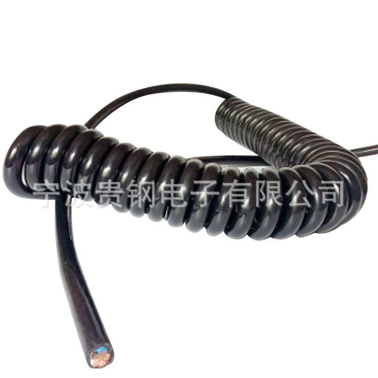 Spring coil 2-core PU/PVC spiral line 3/4/5/6/7/8-core slingshot line multi-core 0.5 square