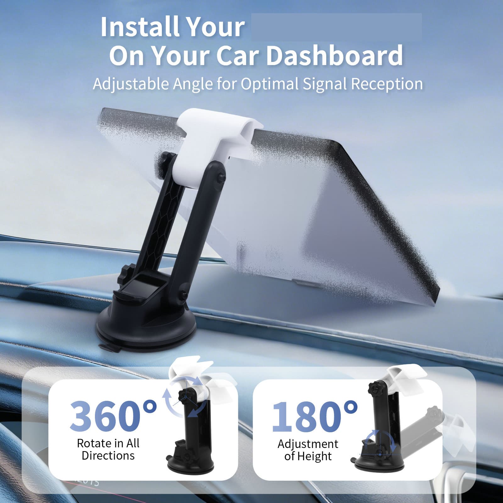 Cross-border Exclusive Universal Car Suction Cup Mount for Dashboard Windshield Mini Device Console