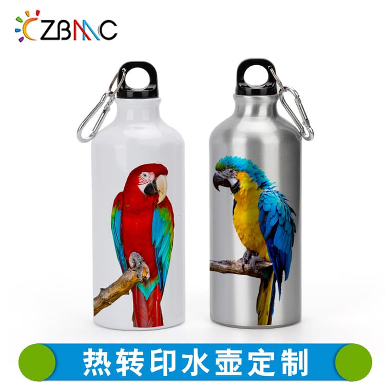 Custom Heat Transfer Sports Aluminum Water Bottle 500ml/600ml/750ml Hiking Water Bottle