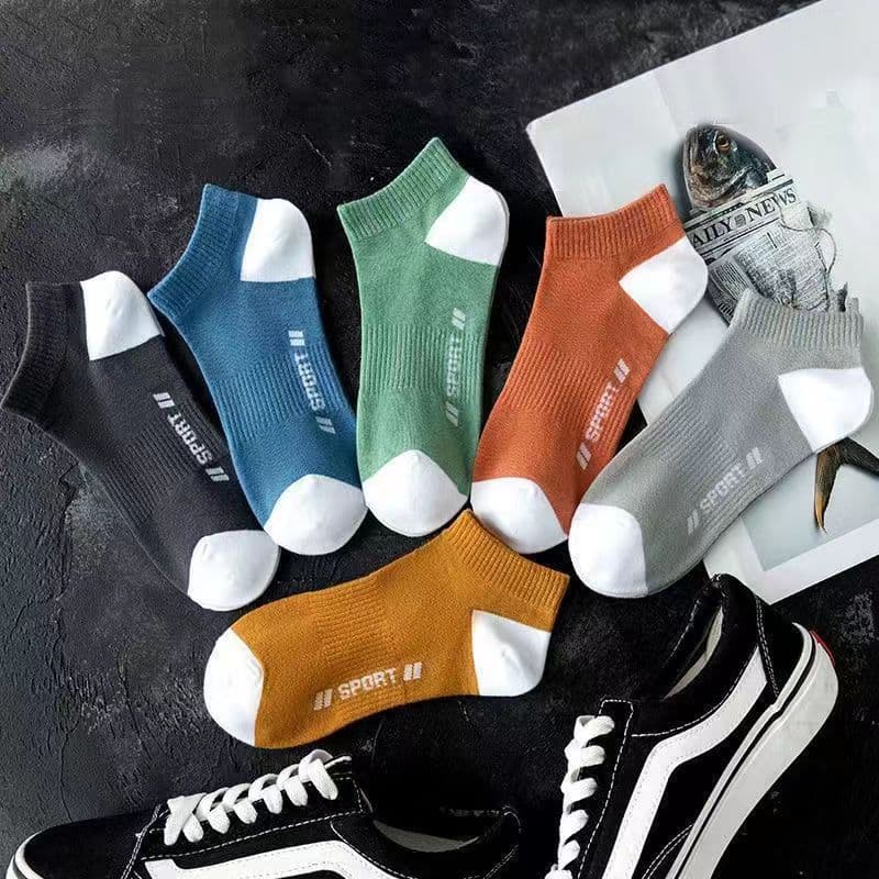 Socks men's trendy socks sports summer low-top shallow mouth invisible socks sweat-absorbent breathable non-slip short-tube boat socks casual socks
