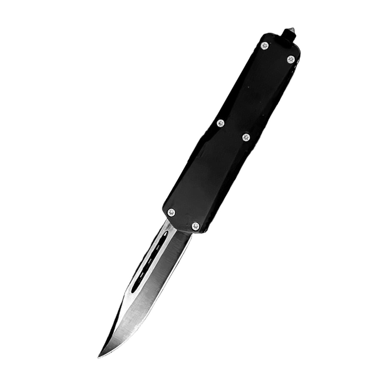 Cross-border High Quality Aluminum Alloy Micro Tech Knife Black Tactical Knife Multi-functional Wilderness Survival Knife Fishing Knife