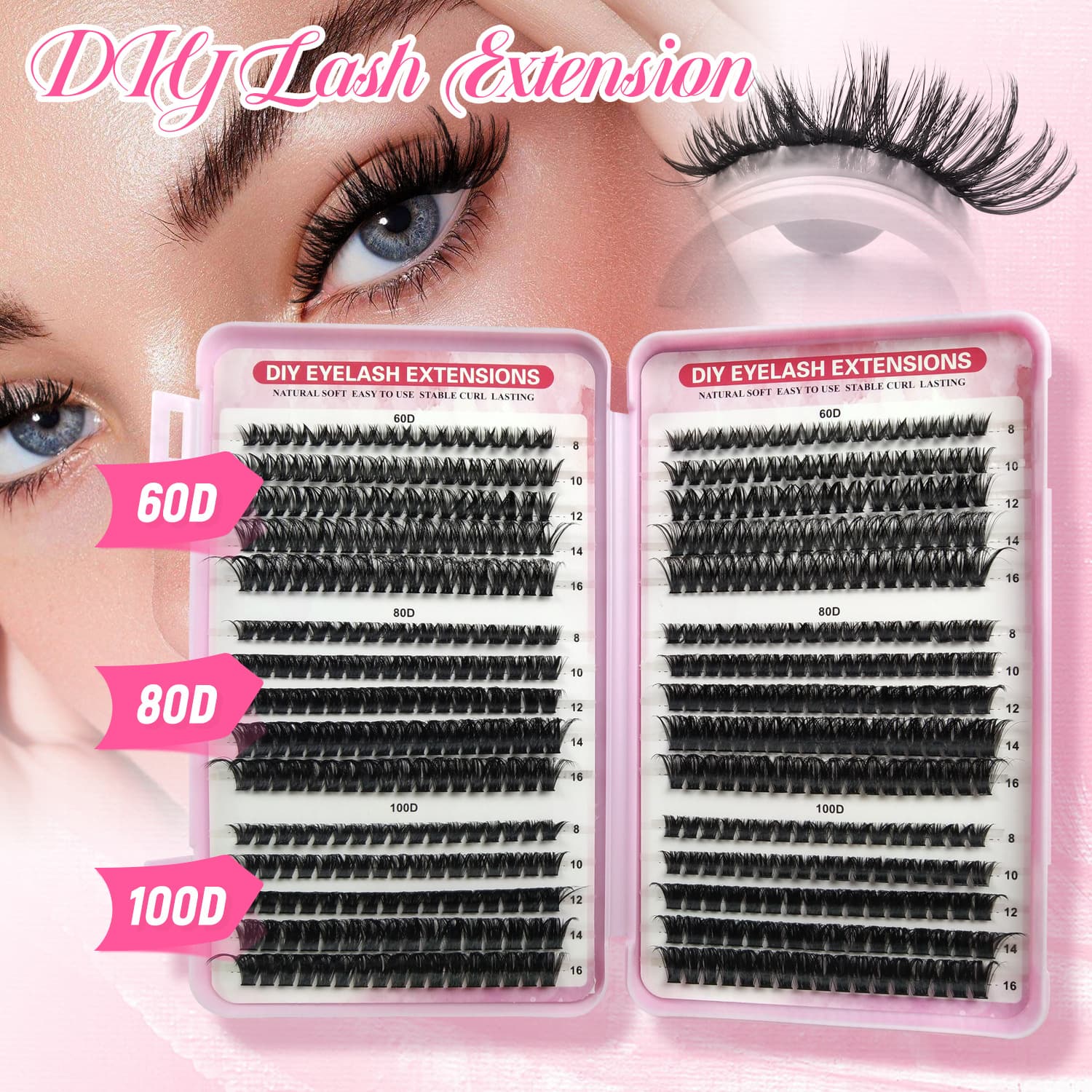 European and American False Lashes Bulk Segmented Dense DIY Single Cluster Lashes Lazy Self-lash Hot Melt Fluffy Lash Book