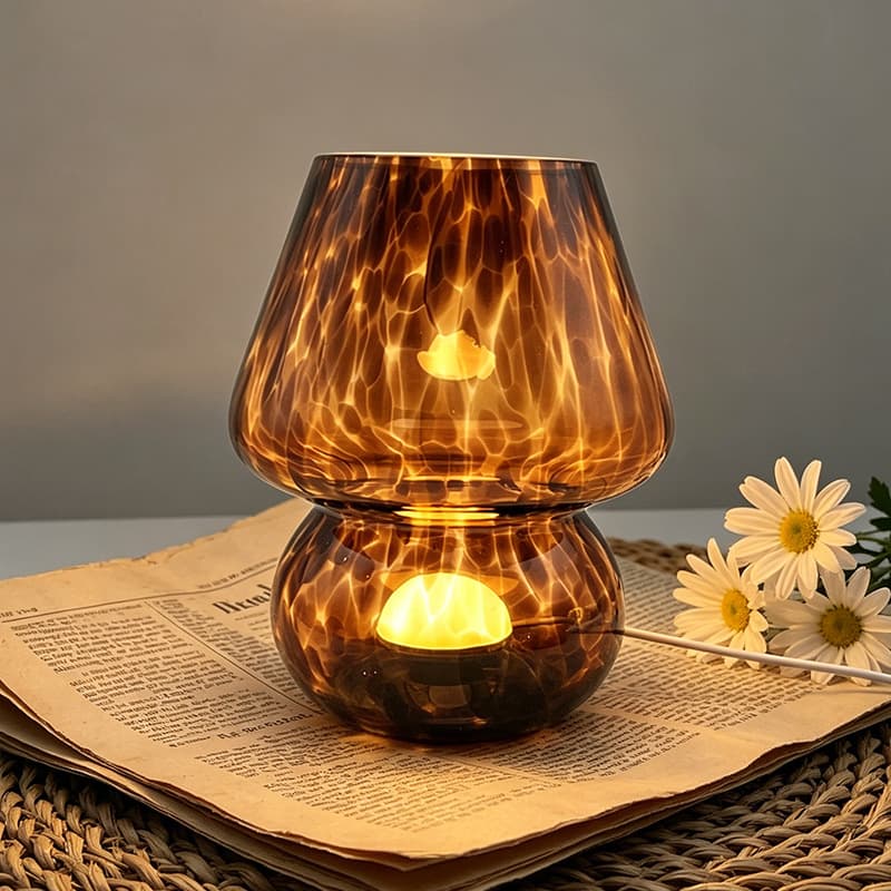 Vintage Spherical Table Lamp Bedside Night Light Retro Art Decorative Lamp for Bedroom Study Creative Minimalist Design Ornament Lamp