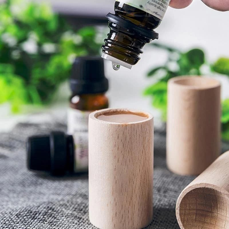 Cross-border Special Supply Cylindrical Essential Oil Aroma Diffuser Wooden Aromatherapy for Living Room Office Car Aromatherapy