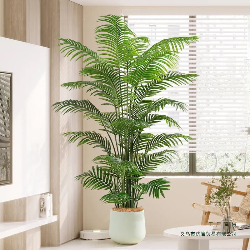 Areca Palm Artificial Tree Luxury Style Indoor Living Room Decoration Floor Landscape Bionic Green Plant Potted