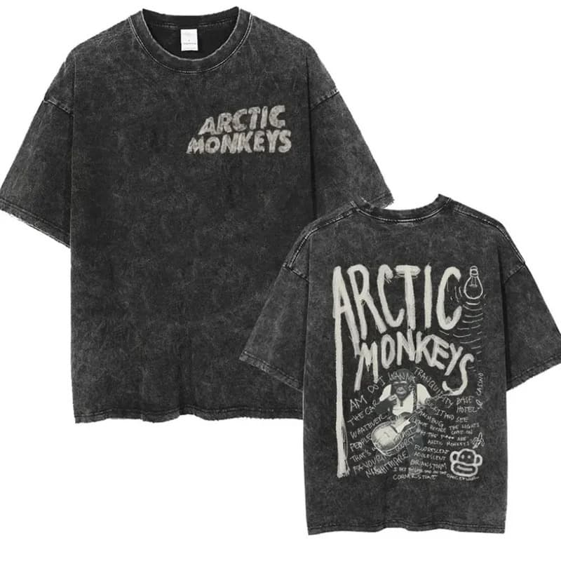 European Size Cotton T Retro Rock Arctic Monkeys Music Album Graphic T-Shirt