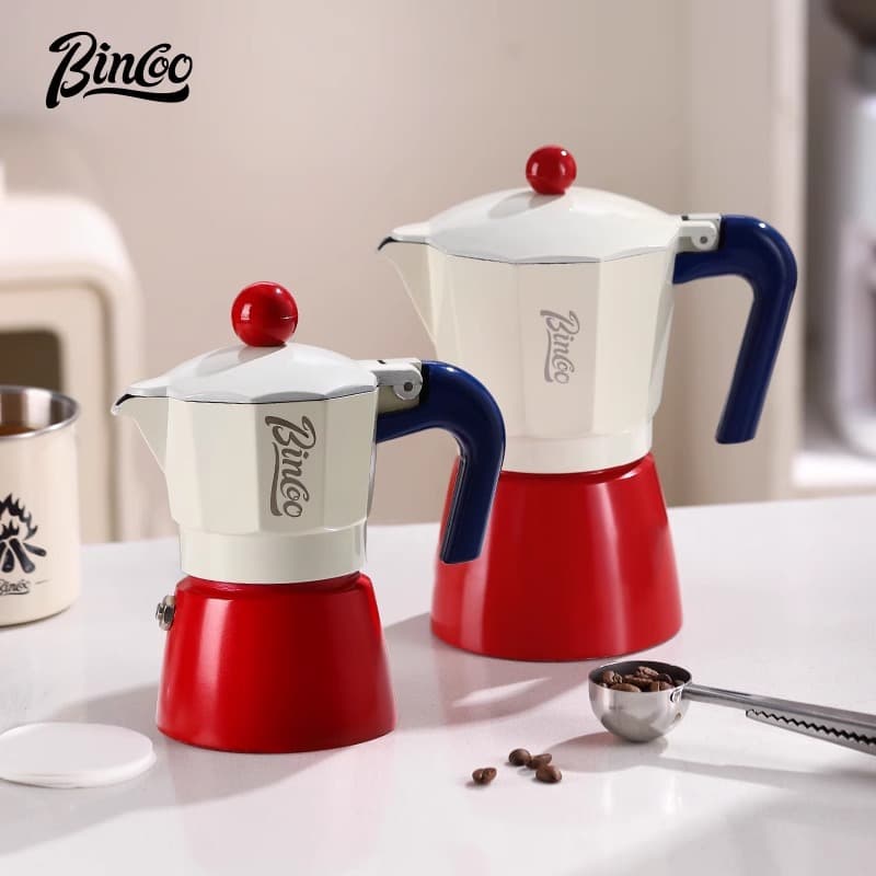 Bincoo Single Valve Coffee Moka Pot, Italian Coffee Maker with Concentrated Extraction Electric Stove Set for Brewing