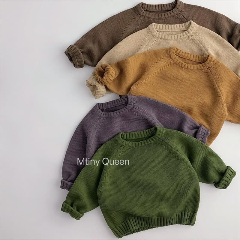 Must-Have ~ Spring/Autumn Children's Sweater, Korean Style Unisex Retro Pullover, Raglan Sleeve Coat, Loose All Cotton