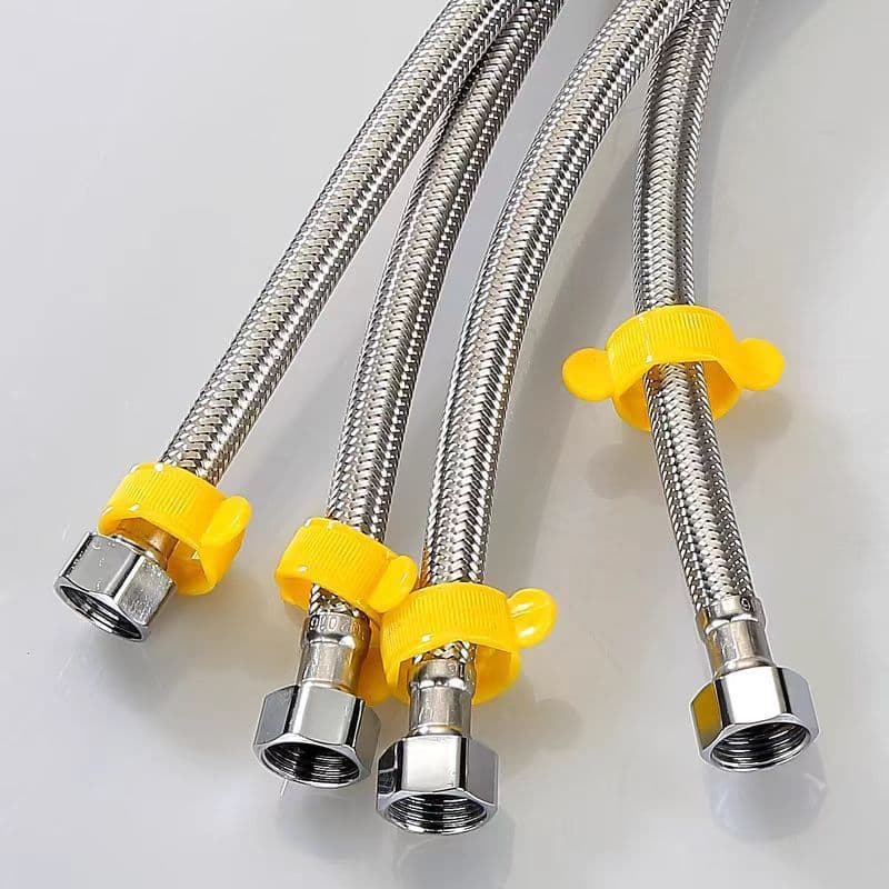 Wholesale Ten Pieces Minimum Stainless Head Toilet Faucet Pressure Test Connection Pipe High Pressure Inlet Hose Household Water Heater Pipe Factory