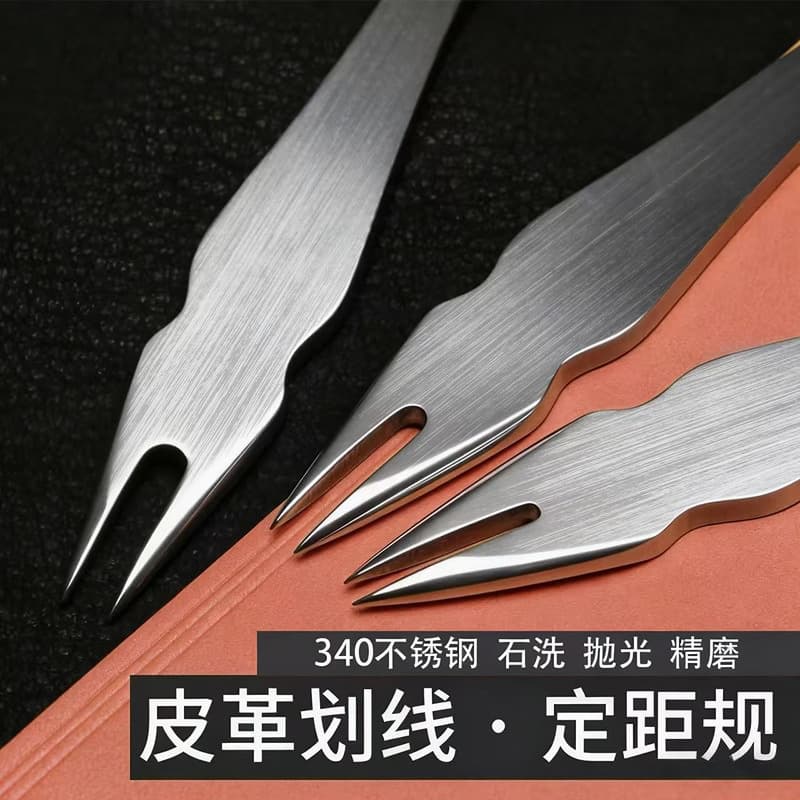 Spacing Gauge and Edge Line Marker for Drawing Circles, Vegetable-Tanned Leather DIY, Leather Carving, and Edge Marking