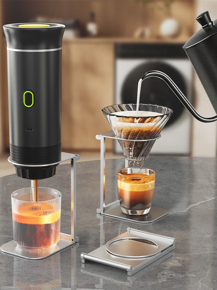 Aluminum Alloy Portable Coffee Machine Stand Metal Foldable Multi-Model Outdoor Lightweight Coffee Machine Rack Accessories