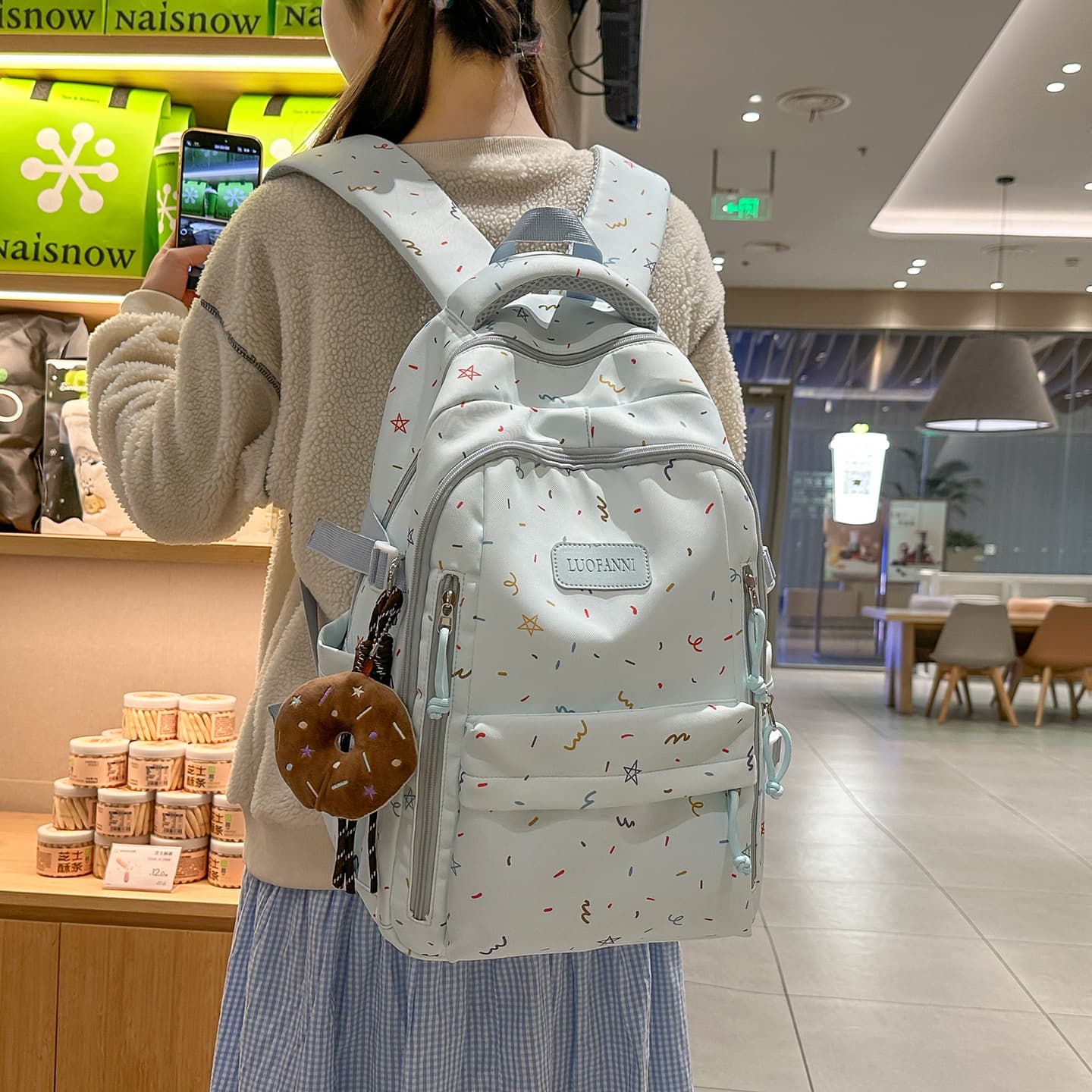 Korean Style Ins Aesthetic Backpack High-Appearance Multi-Layer School Bag for Middle and High School Students Campus Style Everyday Commute Versatile Backpack