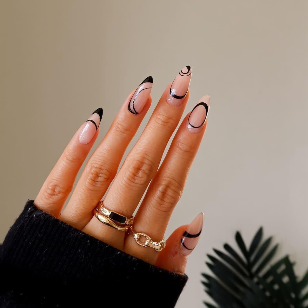 Nordic style wear manicure simple nail patch line manicure patch French manicure press on nails
