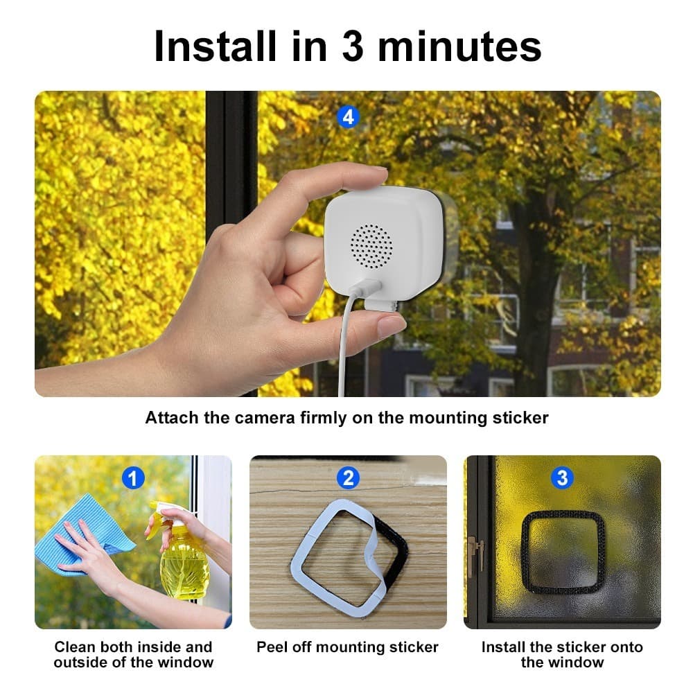 2025 New Cross-Border WiFi Smart Voice Intercom Window High-Definition Night Vision Security Camera